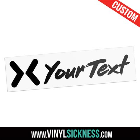 CUSTOM TEXT • Custom Vinyl Stickers / Decals • Vinyl Sickness