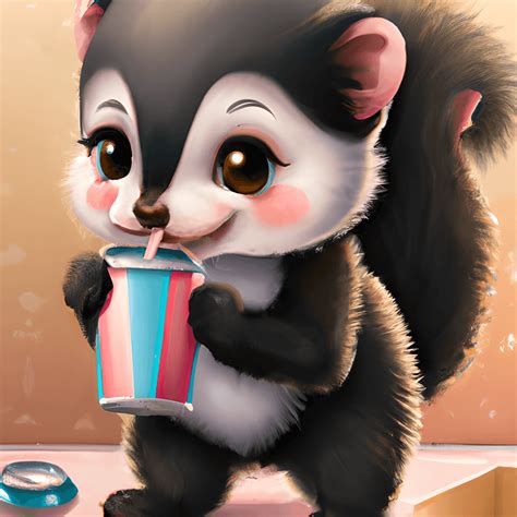 3D Cute and Playful Baby Skunk · Creative Fabrica 