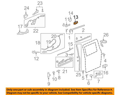 Honda Odyssey Sliding Door Parts Diagram Easy Reference Guide