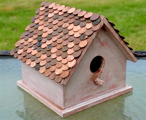 Diy Birdhouse With A Pretty Penny Roof Bigdiyideas