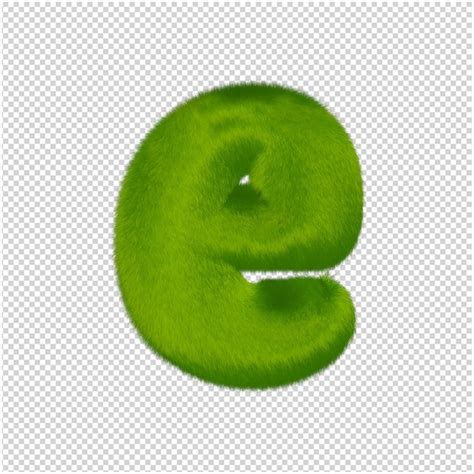 Les Lettres Sont Faites D Herbe Verte Lettre 3d E PSD Premium