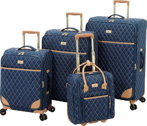 London Fog Queensbury 4 Piece Spinner Set Navy Uk Luggage