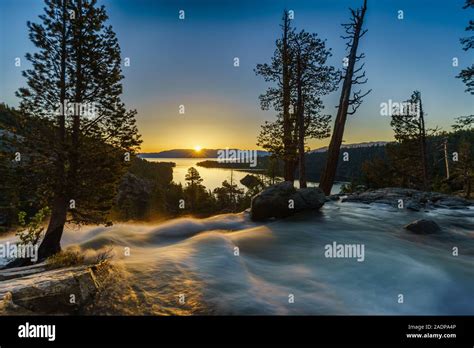 Sunrise Over Eagle Falls Emerald Bay Lake Tahoe California Usa