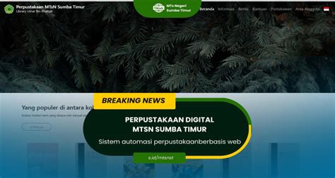 Slims Senayan Library Management System Perpustakaan Digital Mtsn