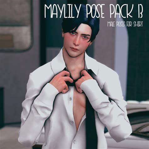 Sims 4 Maylily Pose Pack 13 Male Pose For Shirt X 8 All Micat Game