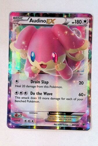 Audino Ex Card Ultra Rare Xy Fates Collide Pokemon Tcg Near Mint