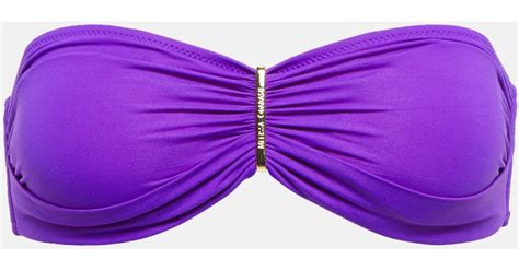 Melissa Odabash Positano Bandeau Bikini Top In Purple Lyst