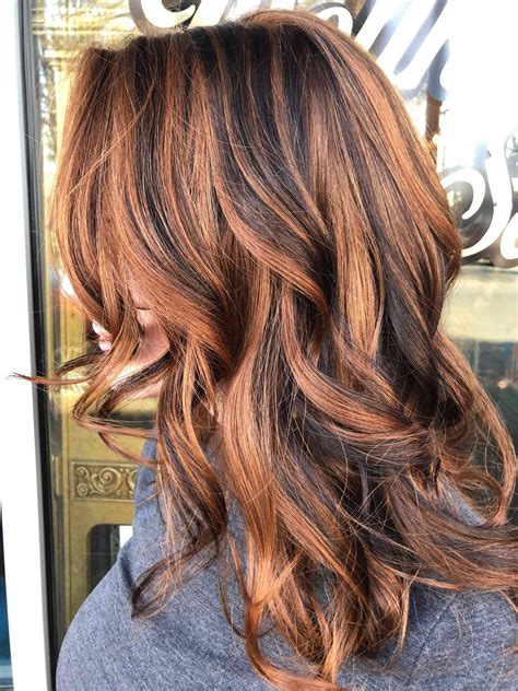 Balayage Natural Red Hair With Highlights