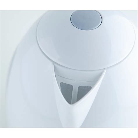 Ovente Cup Bpa Free White Cordless Electric Kettle With Filter