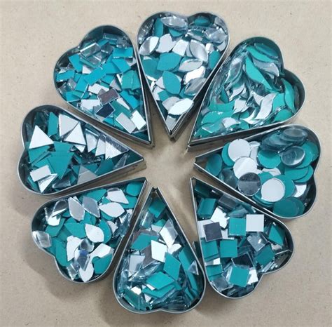 Pieces Rounddiamondsquare Different Sizes And Shapes Mirror