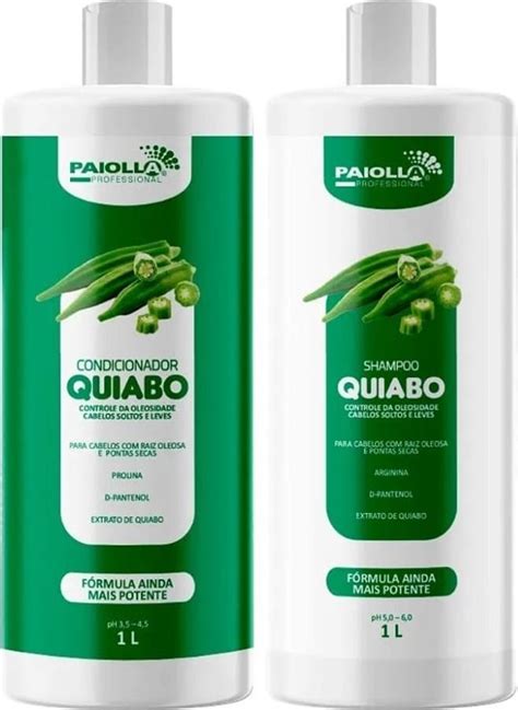 Paiolla Quiabo Shampoo E Condicionador Raiz Oleosa X Litro