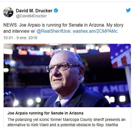 El Polémico Exsheriff De Arizona Joe Arpaio Será Candidato Al Senado De Estados Unidos