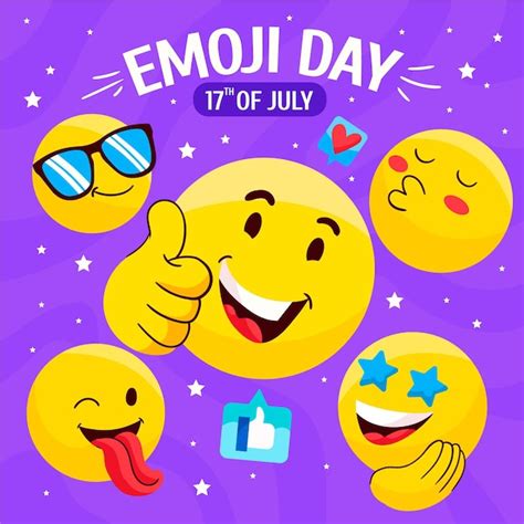 Ilustraci N Del D A Mundial Del Emoji De Dibujos Animados Vector Gratis