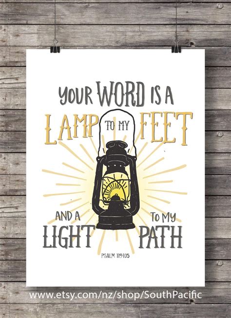 Bibelvers Dein Wort Ist Ein Licht Auf Meinem Weg Psalm 119v105 Etsy De