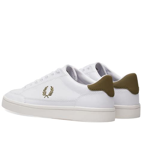 Fred Perry Deuce Leather Sneaker White Olive End Au