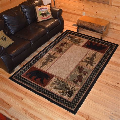 Bear Area Rug Bear Rug Bear Cabin Lodge Cabin Rustic Cabins Cozy