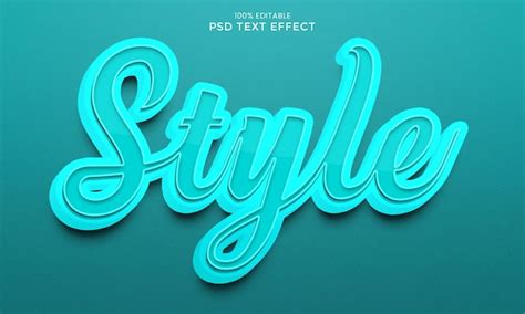 Estilo Efeito De Texto 3d PSD Premium