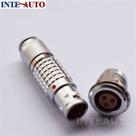 Lemo Connector 3 Pins Metal Circular Push Pull Connector Cable Plug