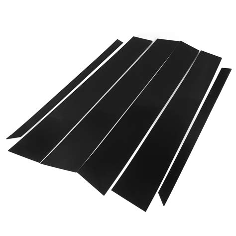 Pcs Door Window Pillar Trim Bright Black D Style Pc Glossy For M