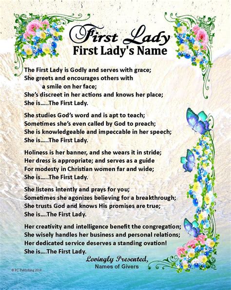 Pastor S Wife First Lady Personalized Name Poem Gift Thank You