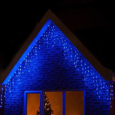 Blue And White Icicle Christmas Lights Decoratingspecial