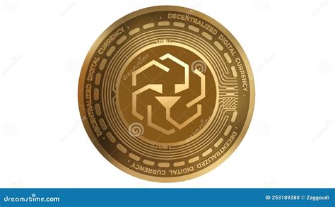 D Illustration Golden Unus Sed Leo Cryptocurrency Coin Symbol