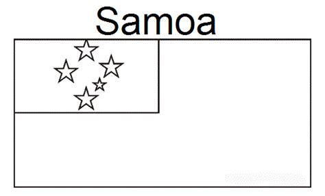 Geography Blog Samoa Flag Colouring Page