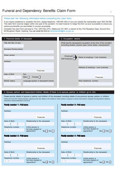 Sadtu Funeral Claim Form