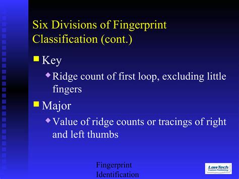 Fingerprint Classification Systems Henry And Ncic Ppt