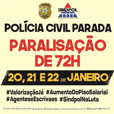 Sindpol Alagoas Vamos usar o card Polícia Civil Paralisada nas