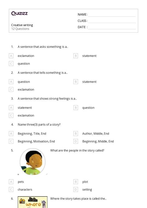 50 Creative Writing Worksheets For 3rd Grade On Quizizz Free And Printable