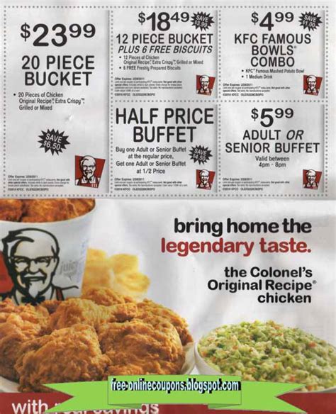 Kfc Coupon Printable