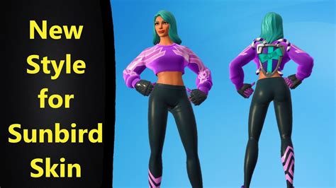 New Style For Sunbird Skin In Fortnite Combos Youtube