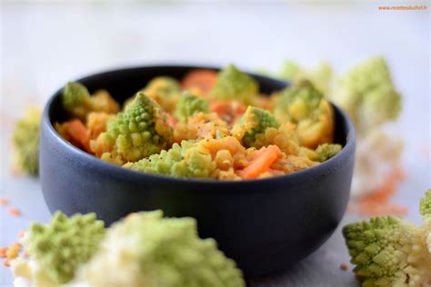 Chou Romanesco Lentilles Corail Et Carottes