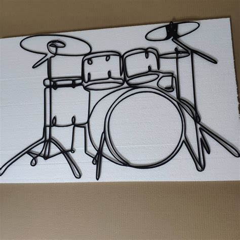 Drum Metal Wall Art Wall Hanging Drum Metal Decor Musical Etsy