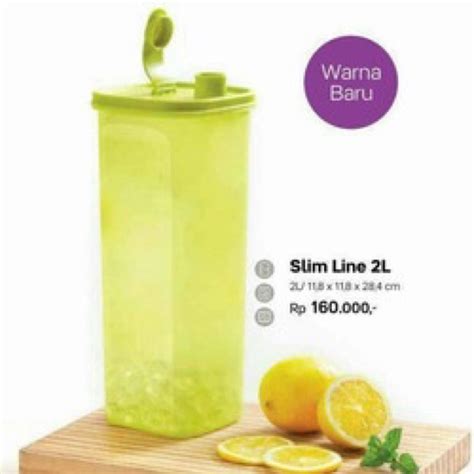 Jual Tupperware Slim Line Teko Pitcher Tempat Minum L Shopee Indonesia