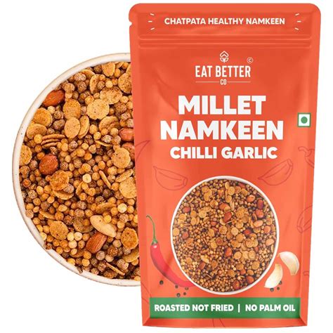 Eat Better Co – Millet Namkeen – Chilli Garlic – Chatpata, Healthy
