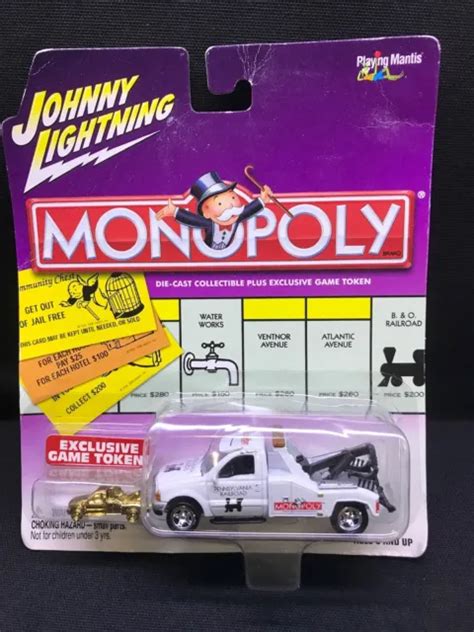 Johnny Lightning Monopoly Ford F Tow Truck And Token Collectable