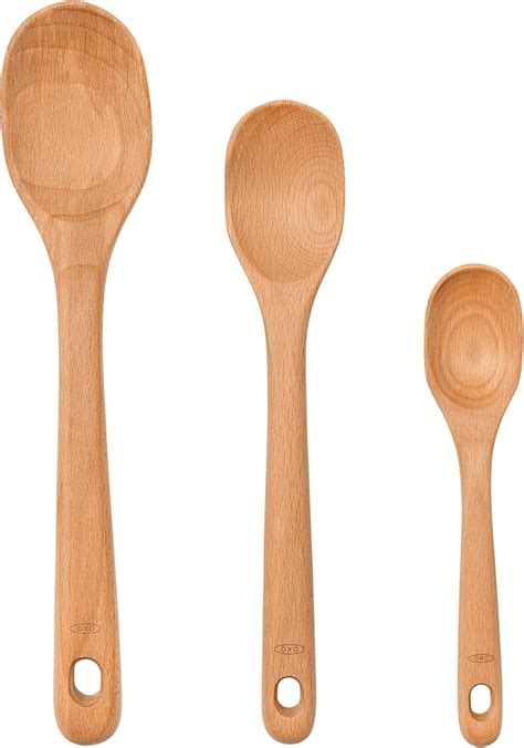 Oxo Good Grips Wooden Spoon Set 3 Piece Uk Home And Kitchen