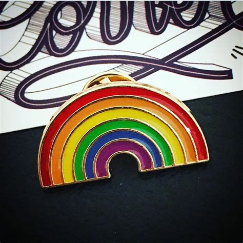 Rainbow Enamel Pin Badge Rainbow Pin Badge Hard Enamel Pin Etsy