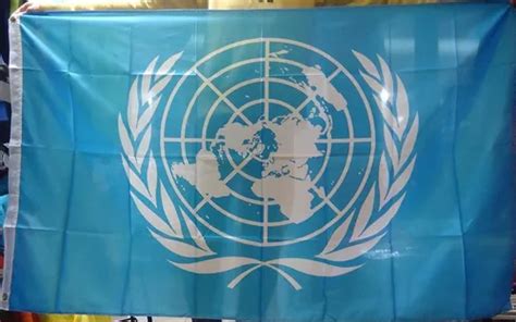 Bandera Onu O Naciones Unidas Medida Oficial 90 Cm X 150cm MercadoLibre