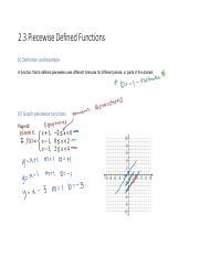 Understanding Piecewise Defined Functions Definition Examples