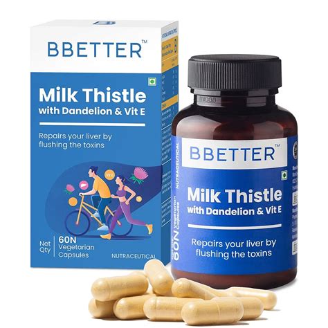 Bbetter Milk Thistle Liver Detox Supplement Milk Thistle Capsules For