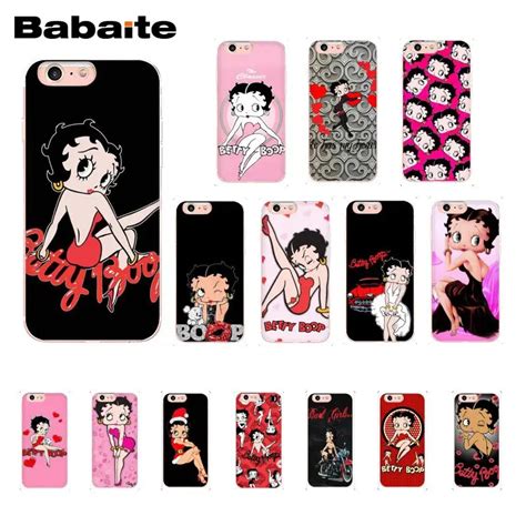 Babaite Betty boop cartoon TPU Soft Silicone Black Phone Case for ...