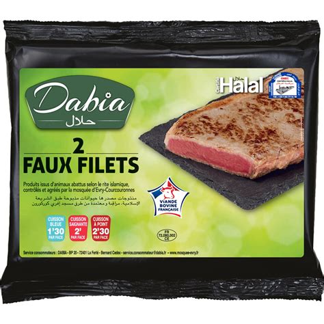 Viande Bovine Faux Filet Halal Griller Dabia La Barquette De