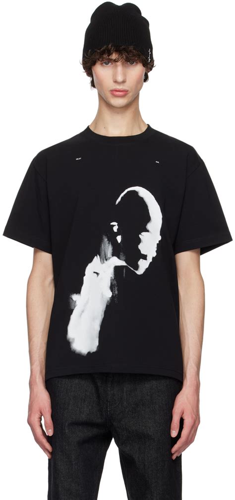 HELIOT EMIL Black AI Generated Print T Shirt SSENSE