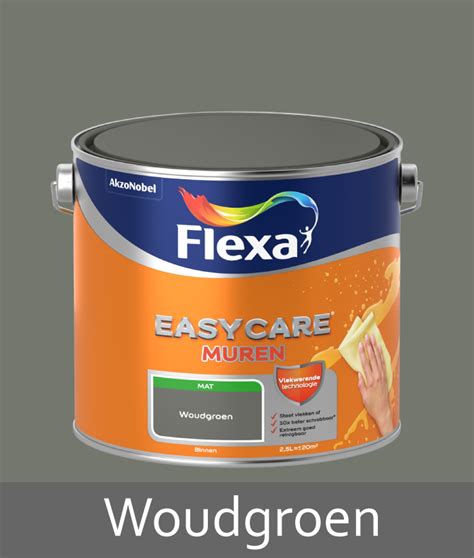 Flexa Easycare Muurverf Mat Liter Woudgroen Colorstore Nl