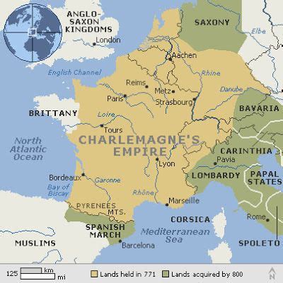 Charlemagne\'s Empire Map | Color 2018