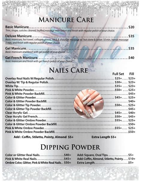 Nail Salon Menu