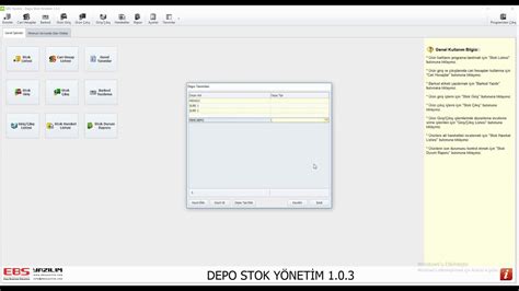 STOK TAKİP PROGRAMI DEPO TANIMLAMA NASIL YAPILIR YouTube